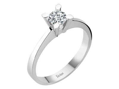 Klassischer Solitärring mit Labor-Diamant – 0.40 ct