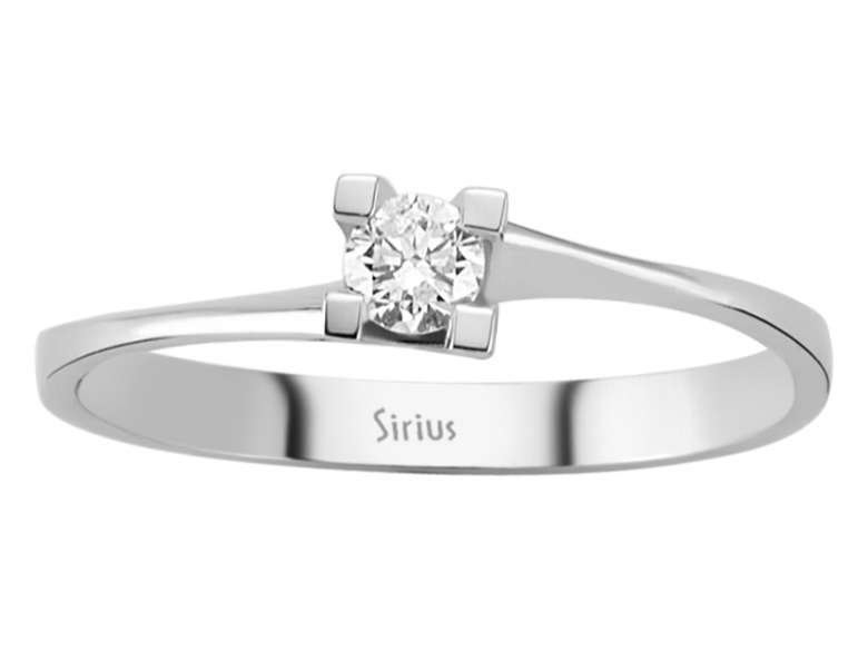 Solitärring mit 0,17 ct Labor-Diamant aus 14K Weißgold - Minimalistischer Verlobungsring - hochwertiger Schmuck von Rosy Lab Diamonds