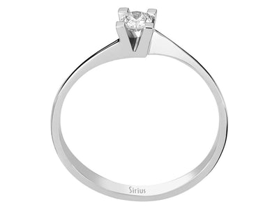Zarter Solitärring mit Labor-Diamant in 14K Weißgold – 0,17 ct