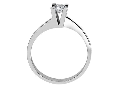 Klassischer Solitärring mit 0,31 ct Diamant – 14K Weißgold – Modell 24R0039