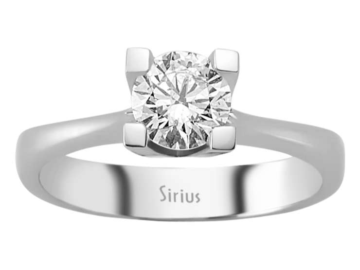 Bague solitaire en diamant 0,60 ct – Or Blanc 14 K – 3,50 g – Bijoux haut de gamme de Rosy Lab Diamonds