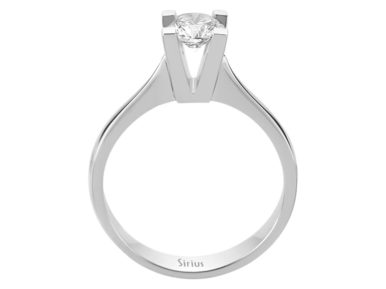 Bague solitaire en diamant 0,60 ct – Or Blanc 14 K – 3,50 g – Bijoux haut de gamme de Rosy Lab Diamonds