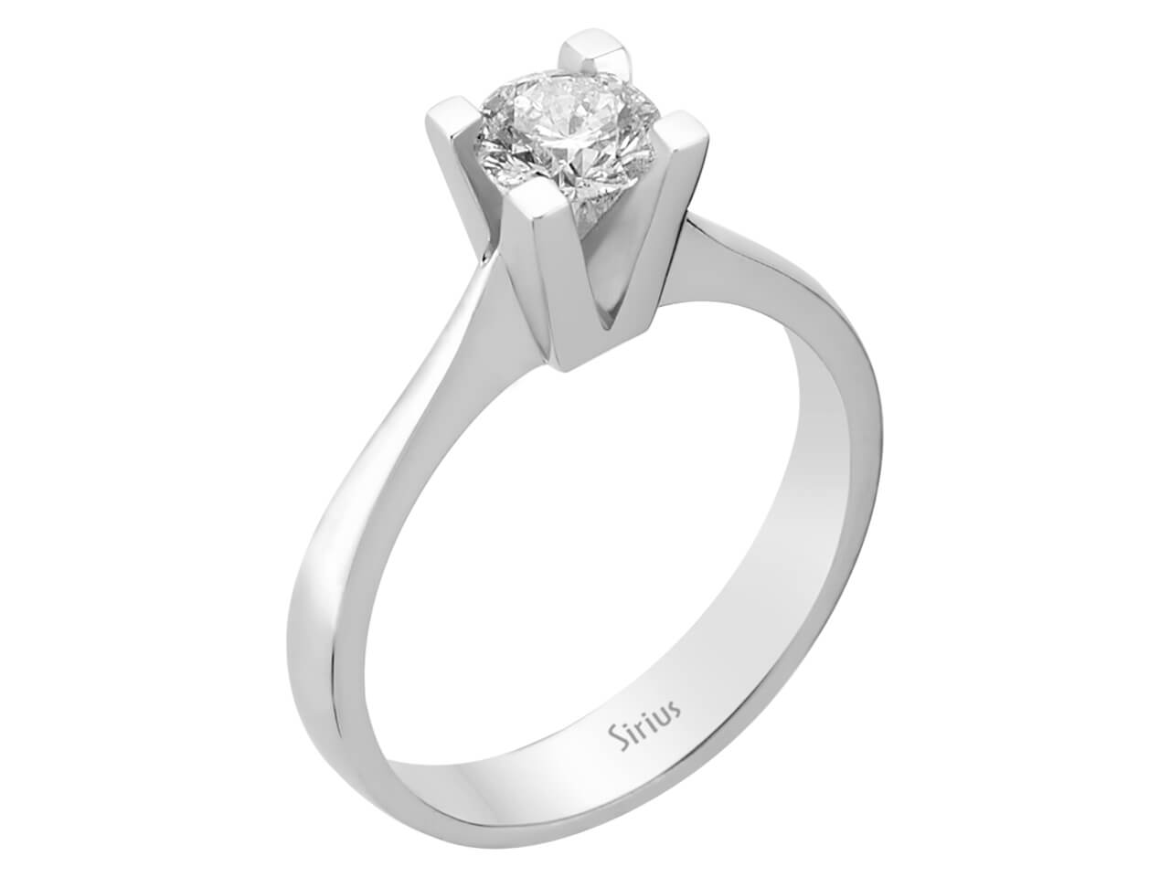 Bague solitaire en diamant 0,60 ct – Or Blanc 14 K – 3,50 g – Bijoux haut de gamme de Rosy Lab Diamonds