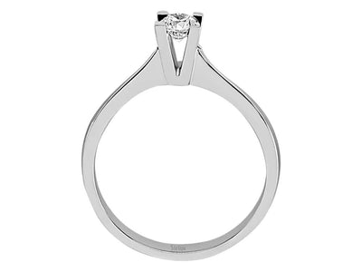 Eleganter Solitärring mit 0,25 ct Diamant – 14K Weißgold – Modell 24R0041