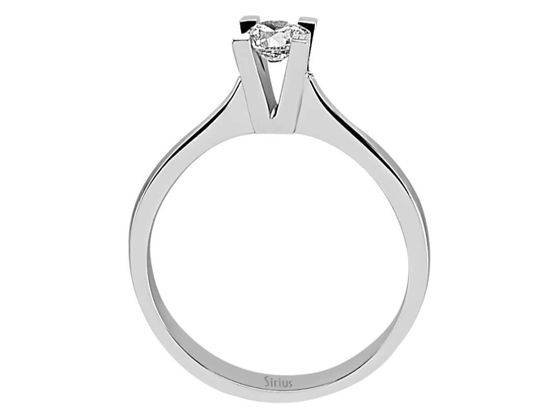 Klassischer Solitärring mit 0,31 ct Diamant – 14K Weißgold – Modell 24R0042