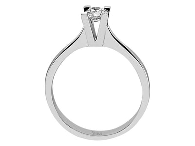 Klassischer Solitärring mit 0,31 ct Diamant – 14K Weißgold – Modell 24R0042