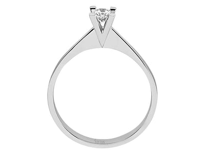 Klassischer Solitärring mit Diamant – 0,21 ct – 14K Weißgold – Modell 24R0064
