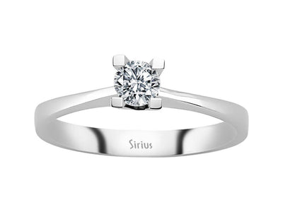 Moderner Solitärring mit Labor-Diamant – 0.30 ct