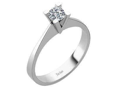 Moderner Solitärring mit Labor-Diamant – 0.30 ct