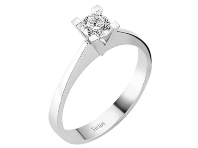 Eleganter Solitärring mit Labor-Diamant – 0.41 ct