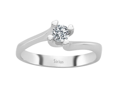 Solitärring mit 0,23 Karat Labordiamant in 14K Weißgold