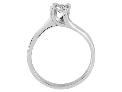 Solitärring mit 0,23 Karat Labordiamant in 14K Weißgold