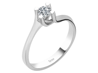 Solitärring mit 0,23 Karat Labordiamant in 14K Weißgold