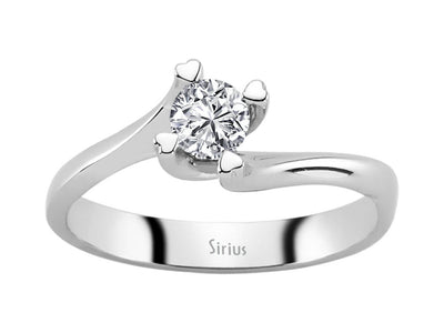 Solitärring mit 0,35 Karat Labordiamant in 14K Weißgold