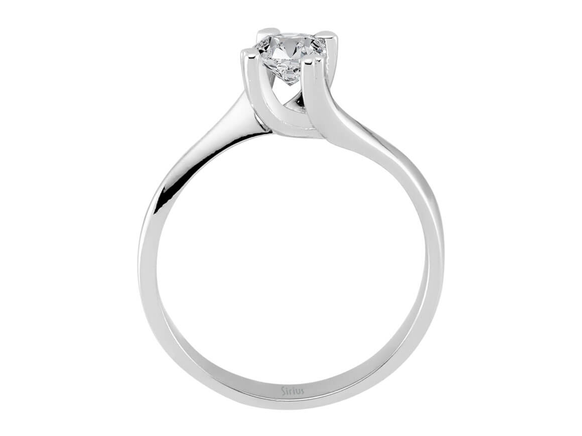 0,35 ct Laboratuvar Pırlantası Tektaş Yüzük - 14K Beyaz Altın | Şık ve Modern - Rosy Lab Diamonds'tan yüksek kaliteli Mücevher