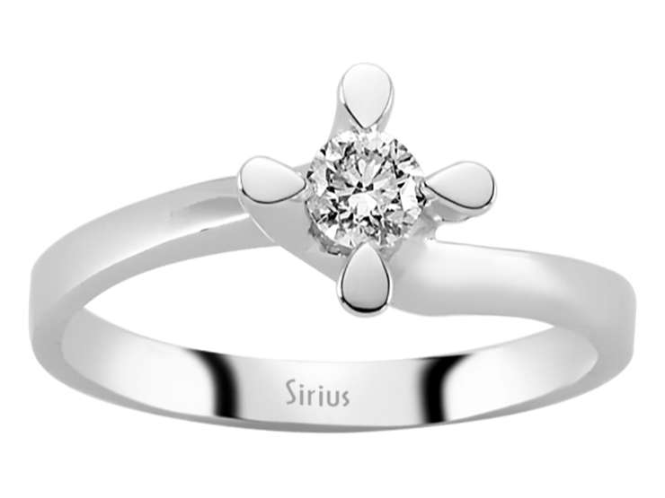 Klassischer Solitärring mit 0,24 Karat Labordiamant in 14K Weißgold