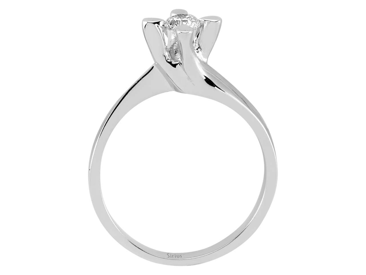 Klassischer Solitärring mit 0,24 Karat Labordiamant in 14K Weißgold
