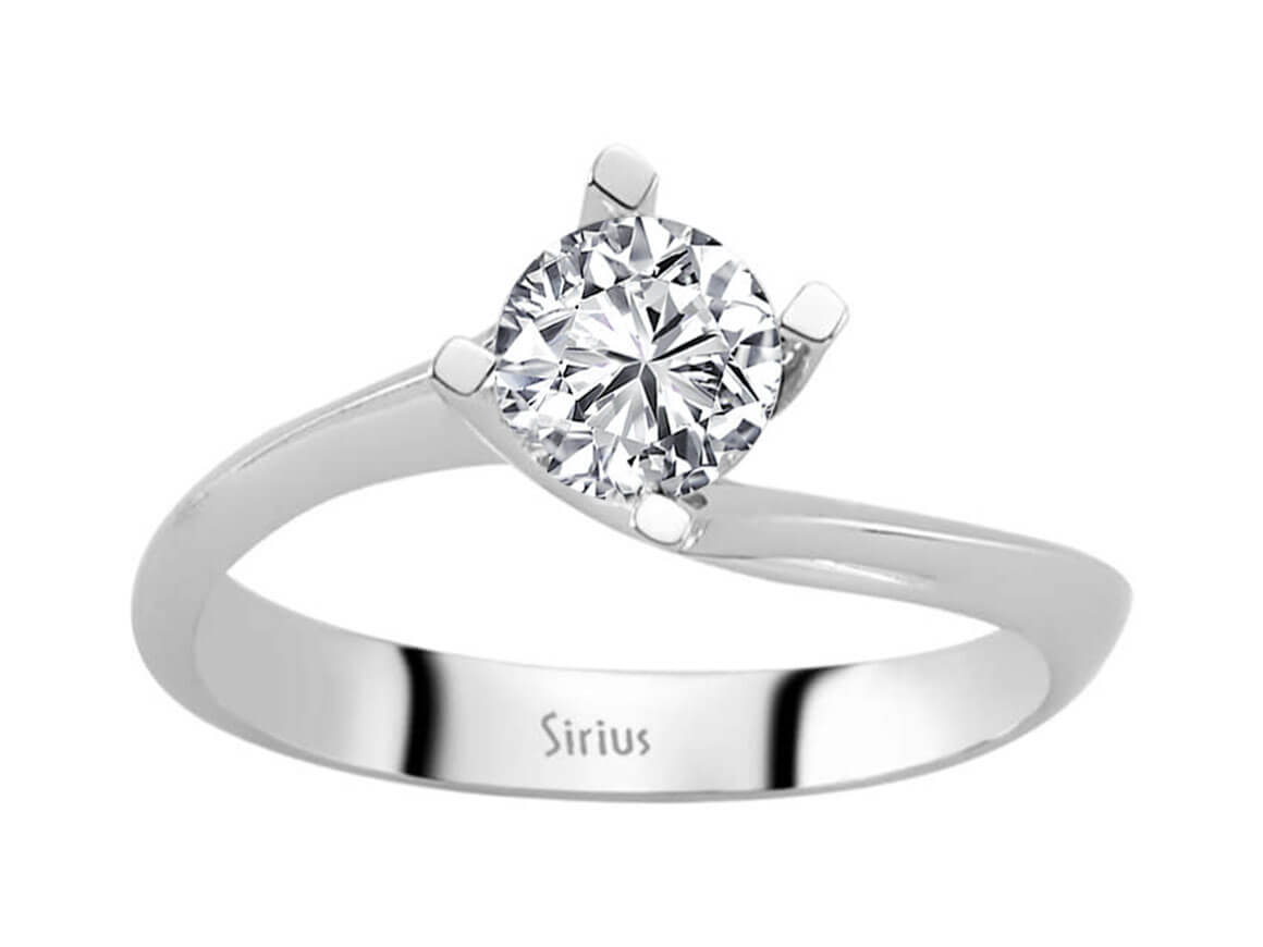 Eleganter Solitärring mit 0,73 Karat Labordiamant in 14K Weißgold