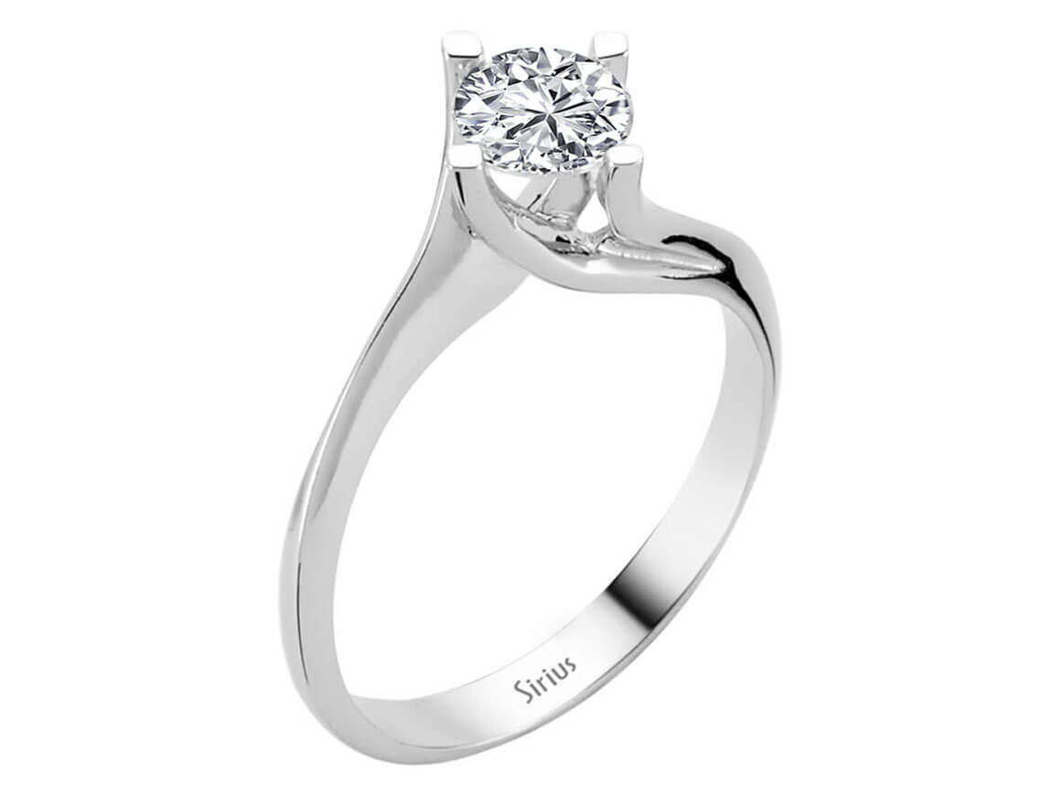 Eleganter Solitärring mit 0,73 Karat Labordiamant in 14K Weißgold