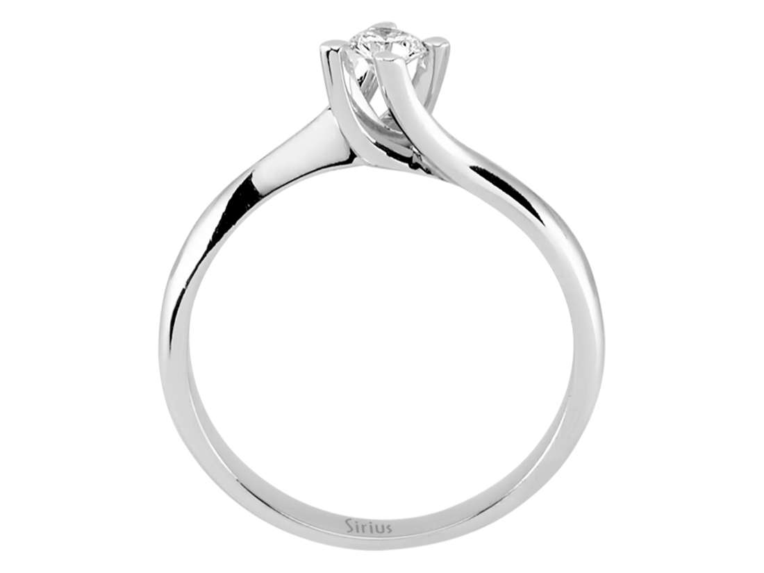 Solitärring mit 0,16 ct Labordiamant in 14K Weißgold - Zart & Modern - hochwertiger Schmuck von Rosy Lab Diamonds