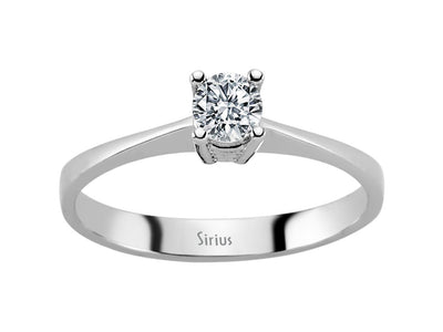 Solitärring mit 0,29 Karat Labordiamant in 18K Weißgold – Schlicht & Modern