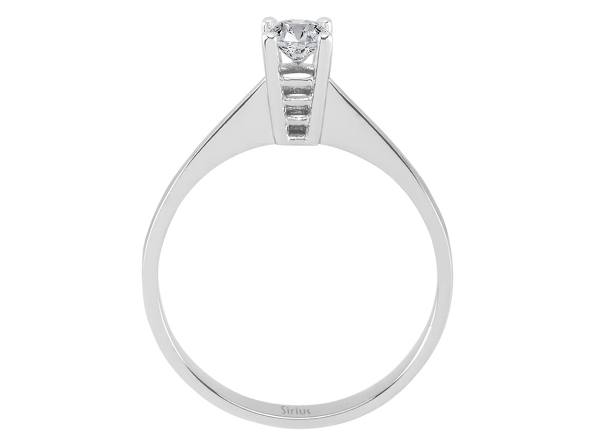 Solitärring mit 0,29 Karat Labordiamant in 18K Weißgold – Schlicht & Modern