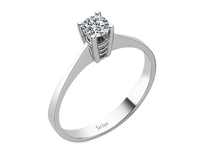 Solitärring mit 0,29 Karat Labordiamant in 18K Weißgold – Schlicht & Modern