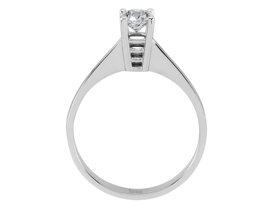 Solitaire Ring with 0.40 ct Lab Grown Diamond in 14K White Gold - Elegant & Refined - High-Quality Jewelry from Rosy Lab Diamonds