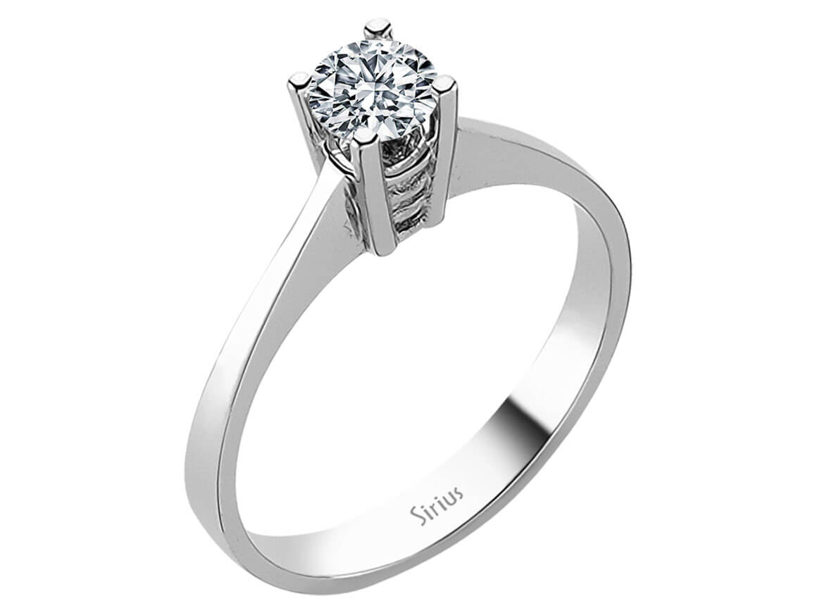 Solitaire Ring with 0.40 ct Lab Grown Diamond in 14K White Gold - Elegant & Refined - High-Quality Jewelry from Rosy Lab Diamonds