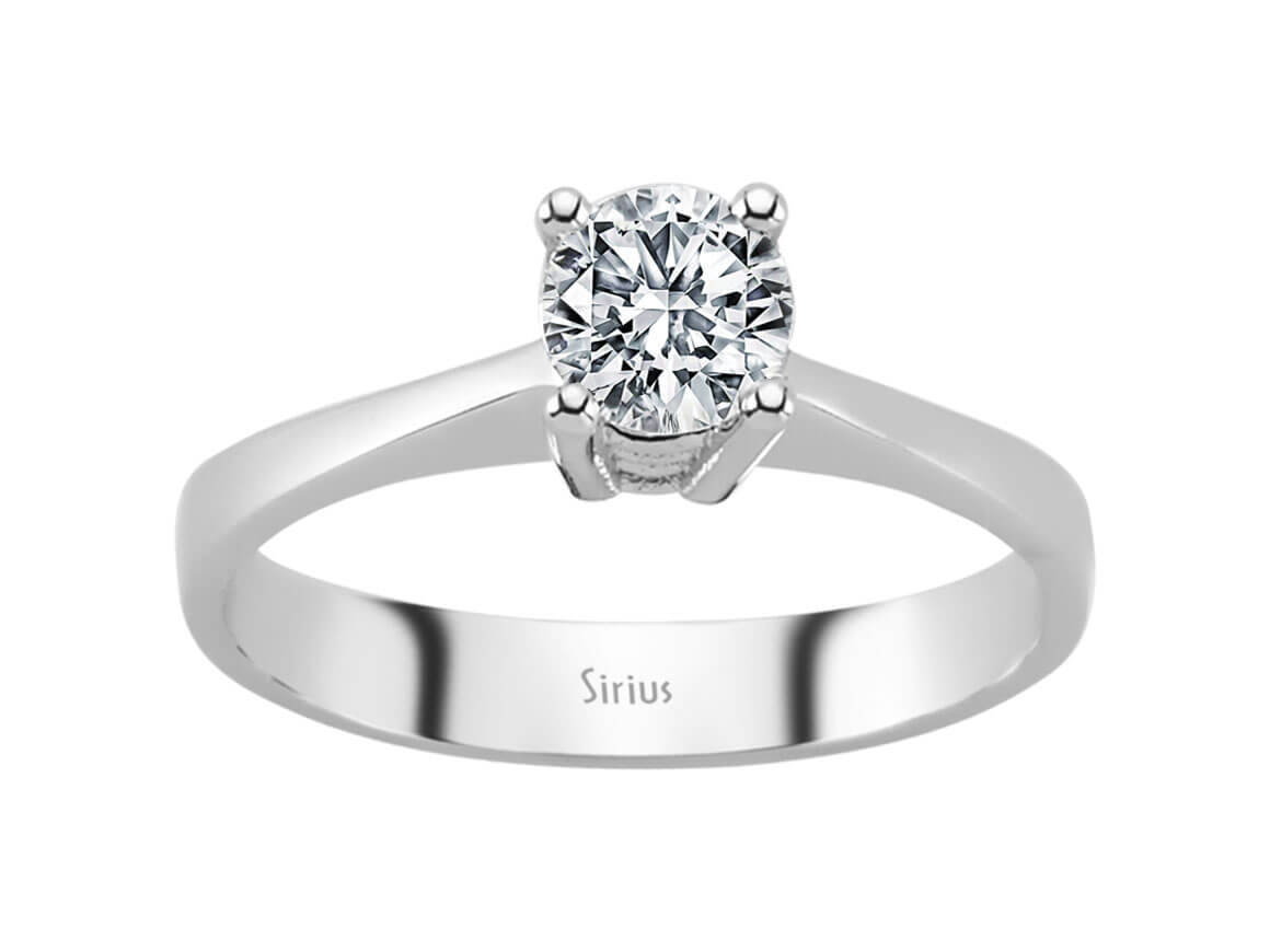 Solitärring mit 0,53 Karat Labordiamant in 18K Weißgold – Funkelnde Eleganz