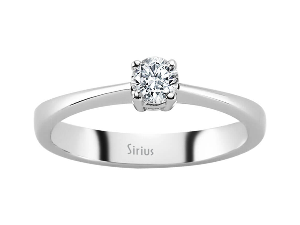 Solitärring mit 0,28 Karat Labordiamant in 18K Weißgold – Dezent & Edel