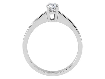 Solitärring mit 0,28 Karat Labordiamant in 18K Weißgold – Dezent & Edel