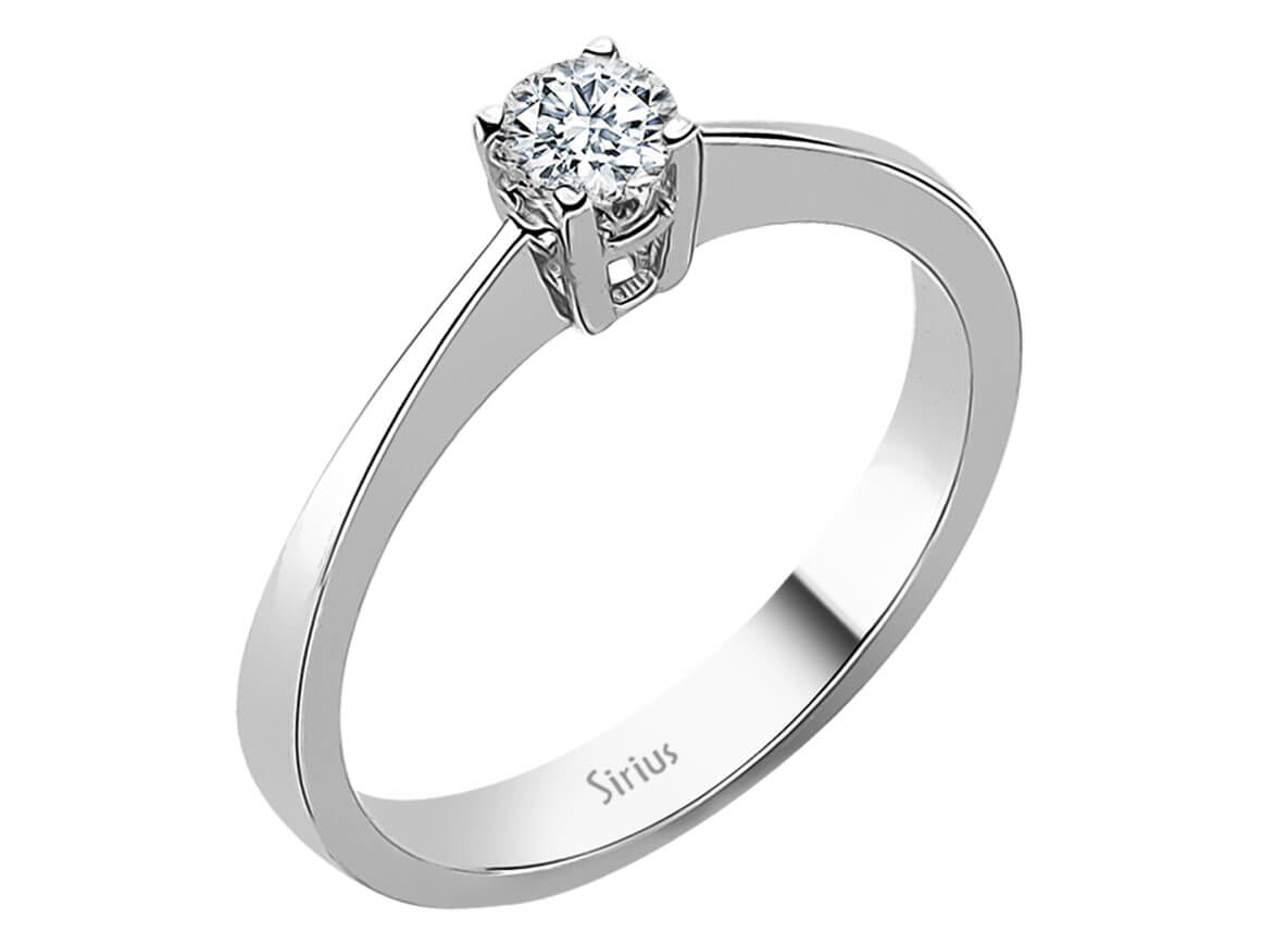 Solitärring mit 0,28 Karat Labordiamant in 18K Weißgold – Dezent & Edel