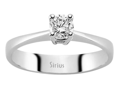 Schlichter Solitärring mit 0,30 Karat Labordiamant in 14K Weißgold