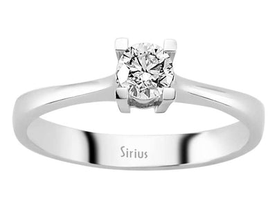 Solitärring mit 0,31 Karat Labordiamant in 14K Weißgold – Klassische Schönheit