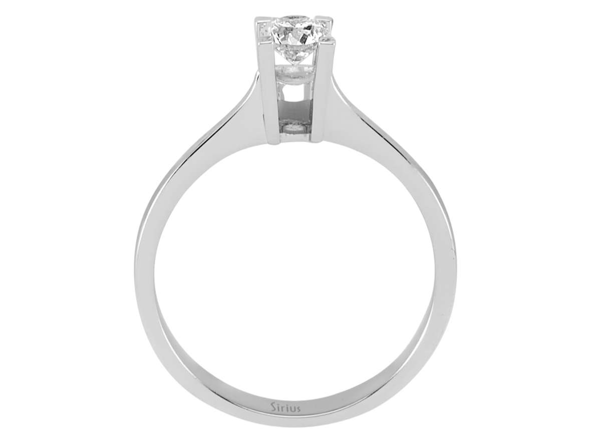 Solitärring mit 0,31 Karat Labordiamant in 14K Weißgold – Klassische Schönheit