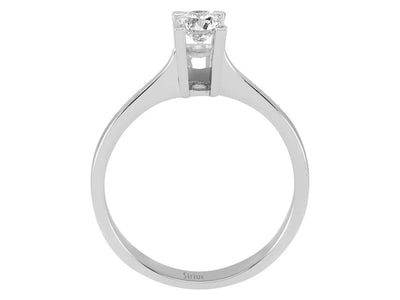Solitärring mit 0,31 Karat Labordiamant in 14K Weißgold – Klassische Schönheit