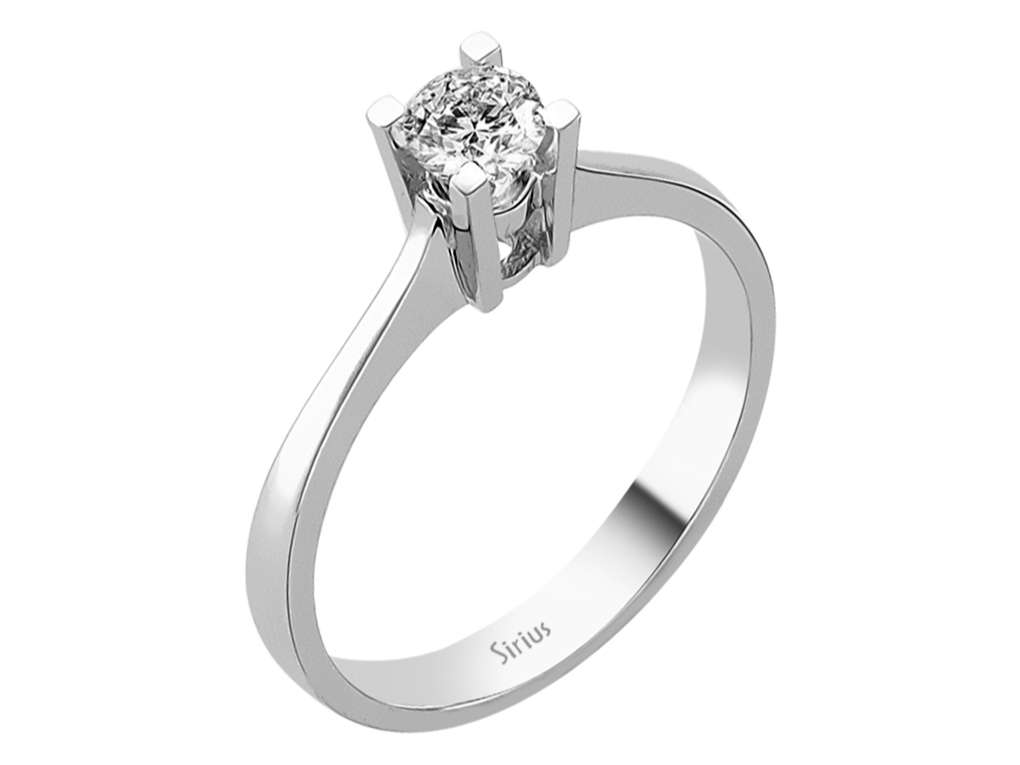 Solitärring mit 0,31 Karat Labordiamant in 14K Weißgold – Klassische Schönheit