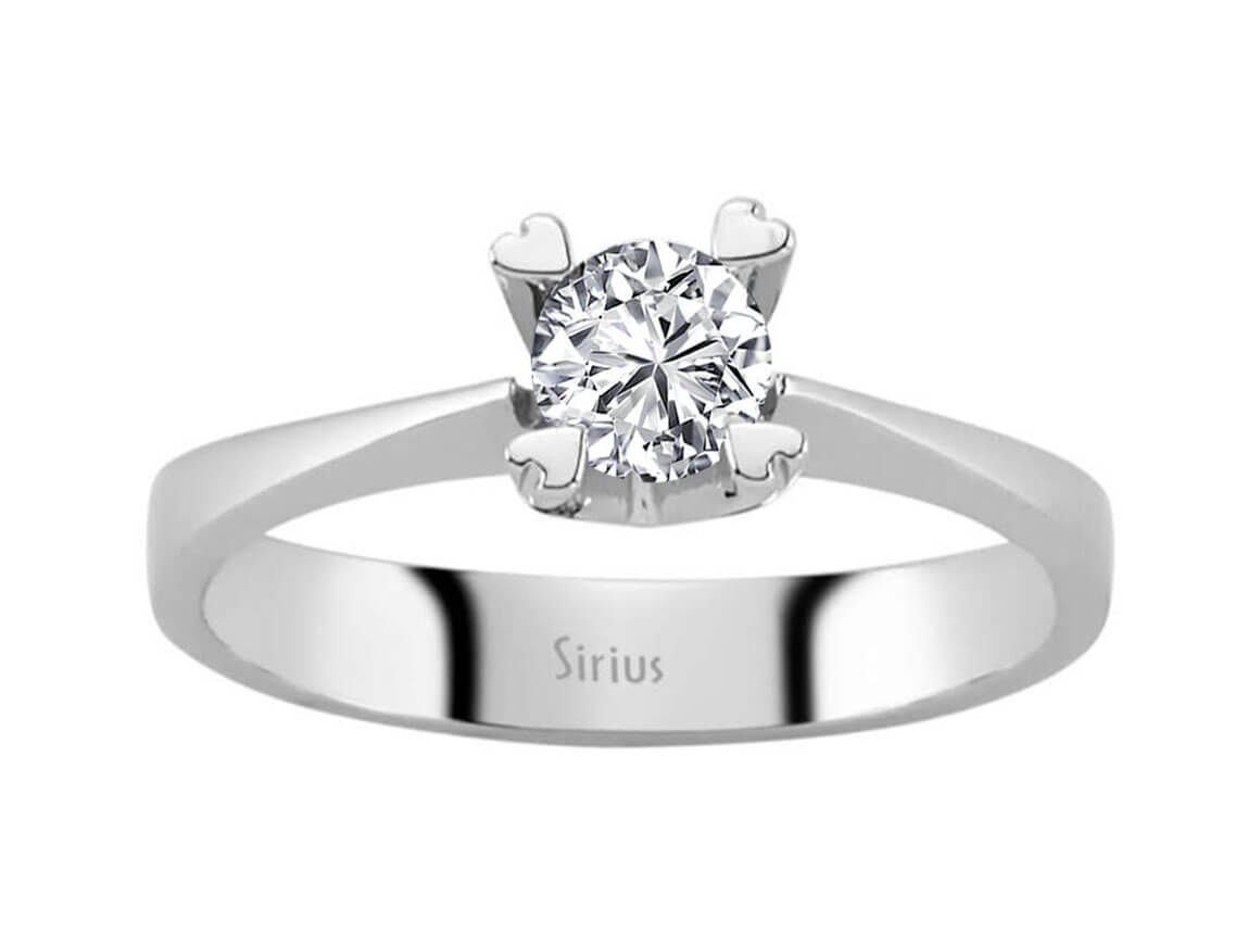Solitaire Ring with a 0.36 ct Lab Grown Diamond in 14K White Gold – Symbol of Love – high-quality Jewelry by Rosy Lab Diamonds