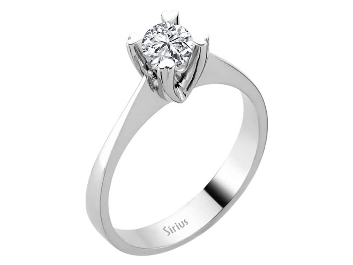 Solitaire Ring with a 0.36 ct Lab Grown Diamond in 14K White Gold – Symbol of Love – high-quality Jewelry by Rosy Lab Diamonds