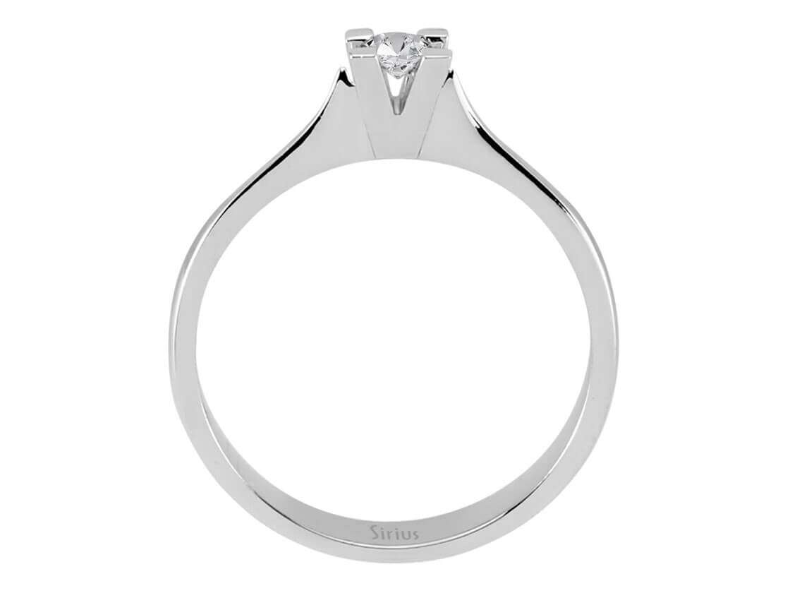 Feiner Solitärring mit 0,11 ct Labordiamant in 18K Weißgold - Dezent & Edel - hochwertiger Schmuck von Rosy Lab Diamonds