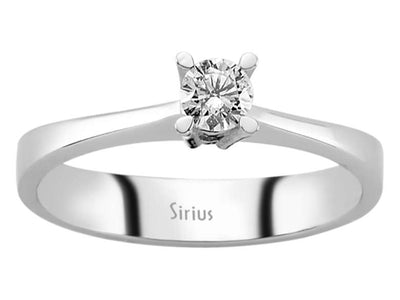 Zarter Solitärring mit 0,23 Karat Labordiamant in 14K Weißgold