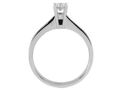 Zarter Solitärring mit 0,23 Karat Labordiamant in 14K Weißgold