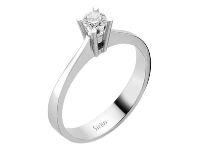 Zarter Solitärring mit 0,23 Karat Labordiamant in 14K Weißgold