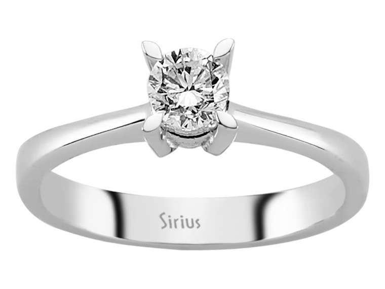 Solitärring mit 0,50 Karat Labordiamant in 14K Weißgold – Klassische Brillanz
