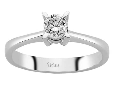Solitärring mit 0,50 Karat Labordiamant in 14K Weißgold – Klassische Brillanz