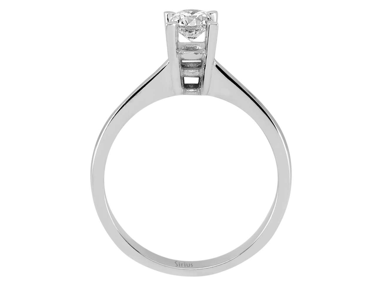 Solitärring mit 0,50 Karat Labordiamant in 14K Weißgold – Klassische Brillanz