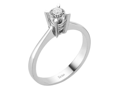 Solitärring mit 0,50 Karat Labordiamant in 14K Weißgold – Klassische Brillanz