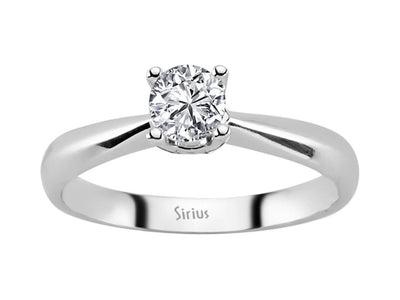 Eleganter Solitärring mit 0,41 Karat Labordiamant in 14K Weißgold