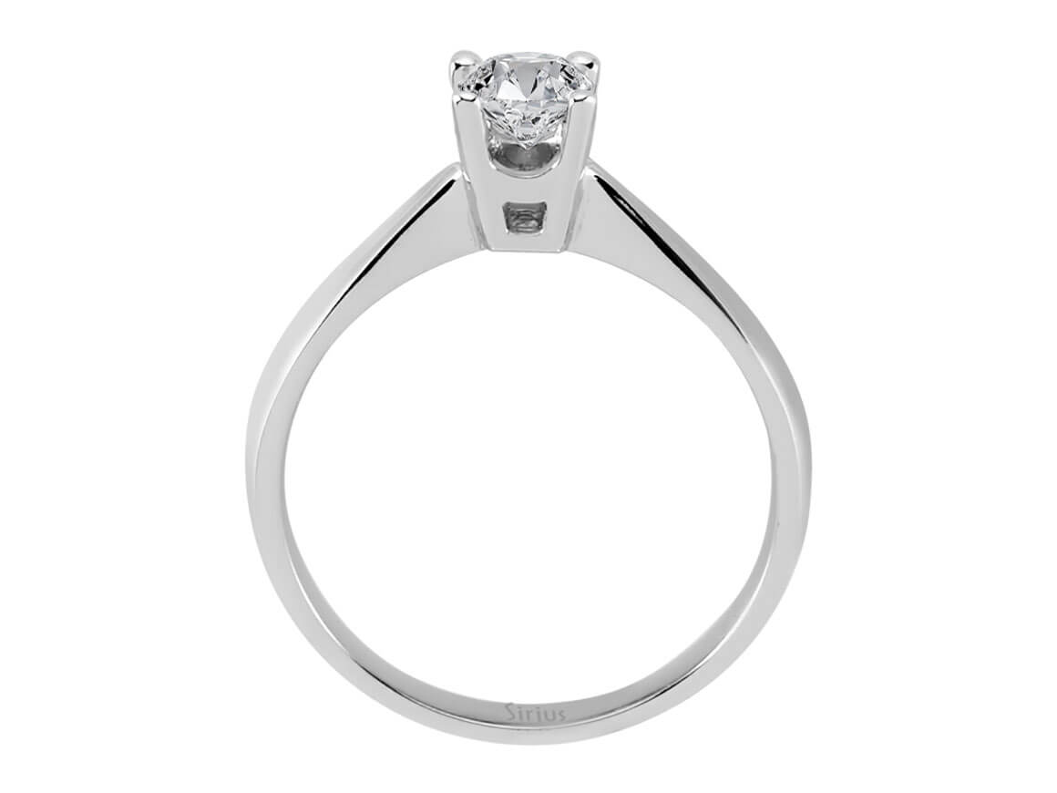 Solitaire Ring with a 0.41 ct Lab Grown Diamond in 14K White Gold – Stylish & Sustainable – High-Quality Jewelry by Rosy Lab Diamonds